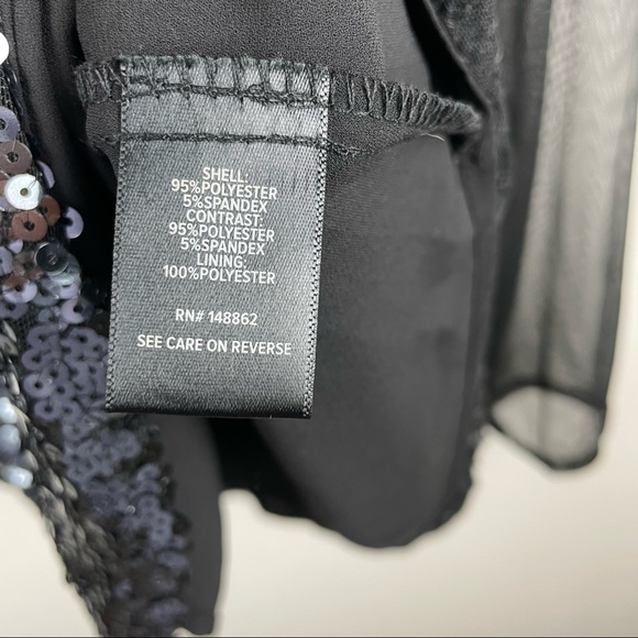 ‼️SOLD‼️Torrid Sequin Mesh Top - Picture 5 of 8